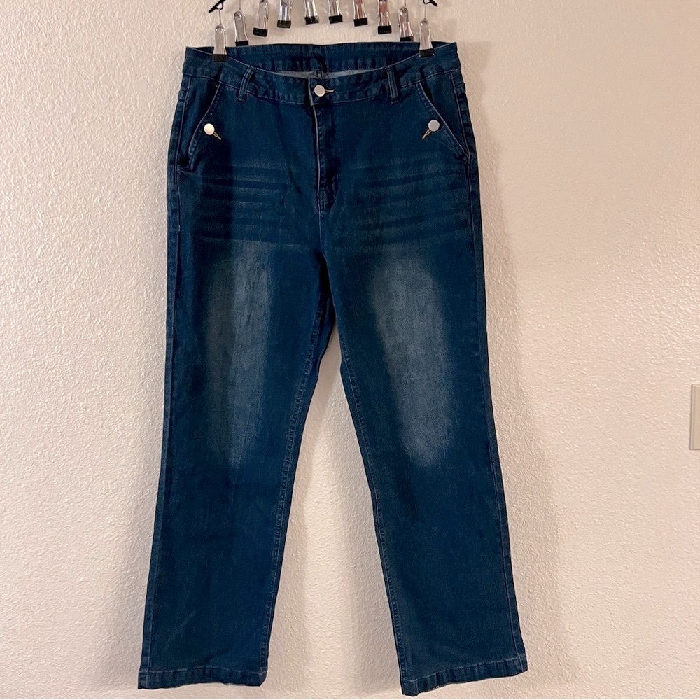 Dark Blue Women's Plus Jeans 2X